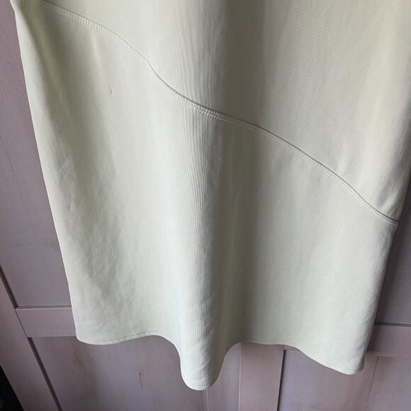 Vintage 90s Y2K Express Tricot Green Yellow Stretch Bodycon Mini Dress 9/10 - Picture 10 of 10